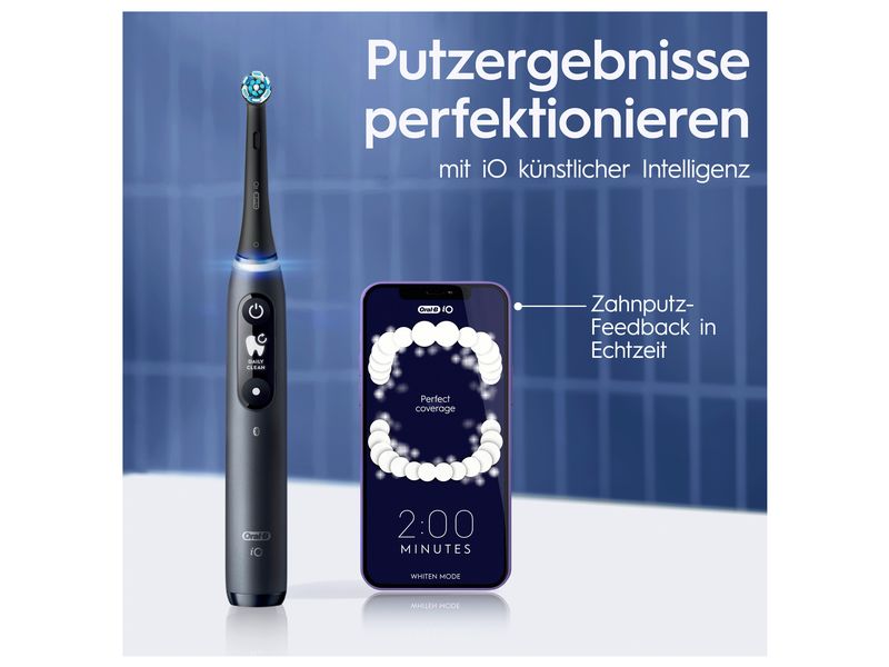 Oral-B Mikrovibrationszahnbürste iO Series 7N Black Onyx Elektrische Zahnbürste