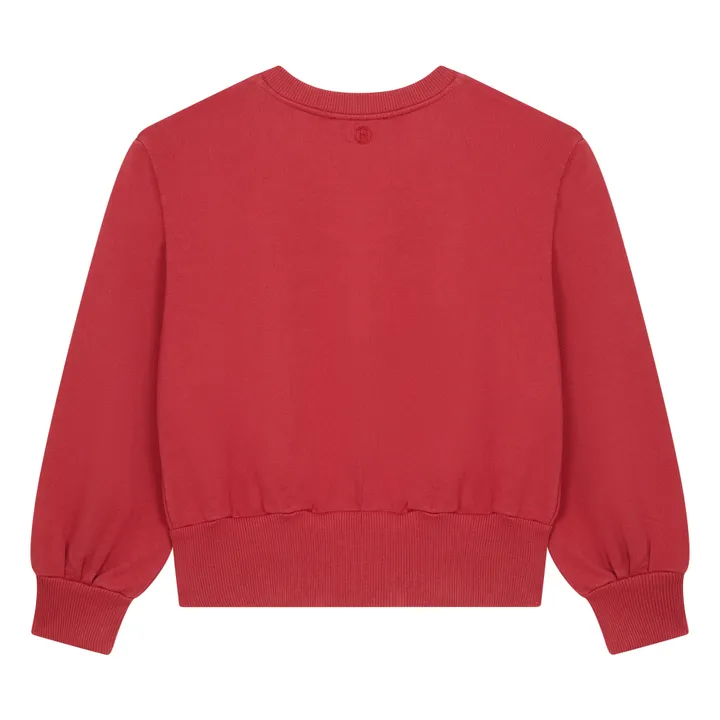 SMALLABLE BASICS Sweat Femme Boxy Molleton Bio | Rouge cerise