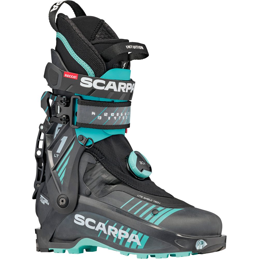 Scarpa F1 LT Wmn Touren Skischuhe Damen carbon aqua