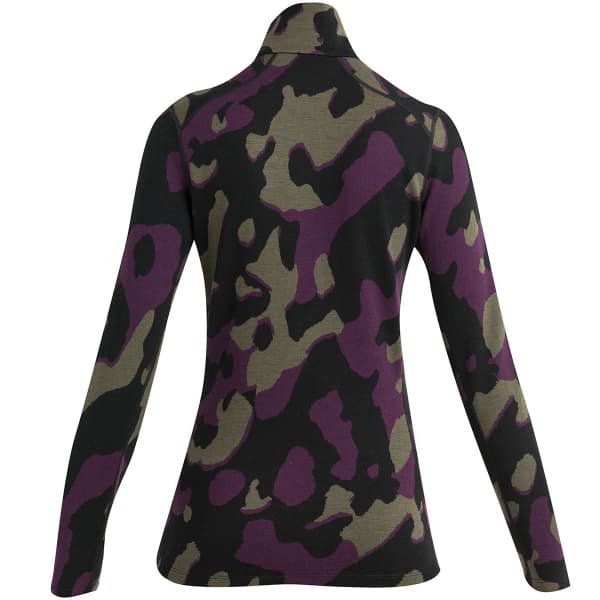 T-shirt thermique ICEBREAKER W MER 260 VERTEX LS HALF ZIP NATURALSHAD BLACK/LODEN/NIGHTSHADE/J