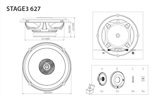 JBL Auto-Lautsprecher »Stage3 6« ( )