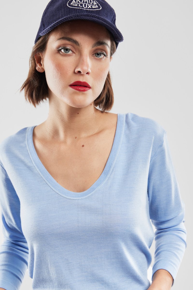 T-shirt manches longues - laine et lyocel