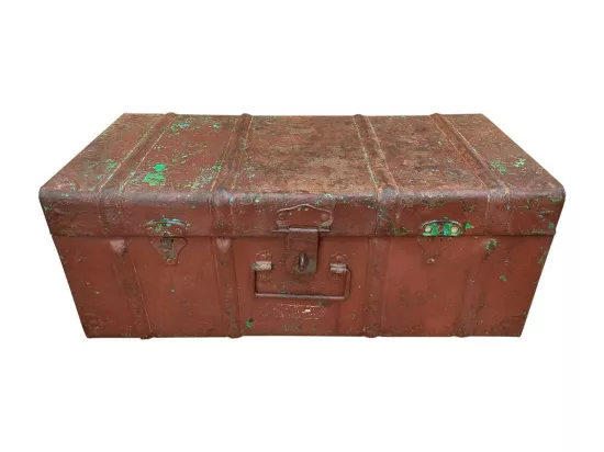 Valise en métal marron 58x31x23h