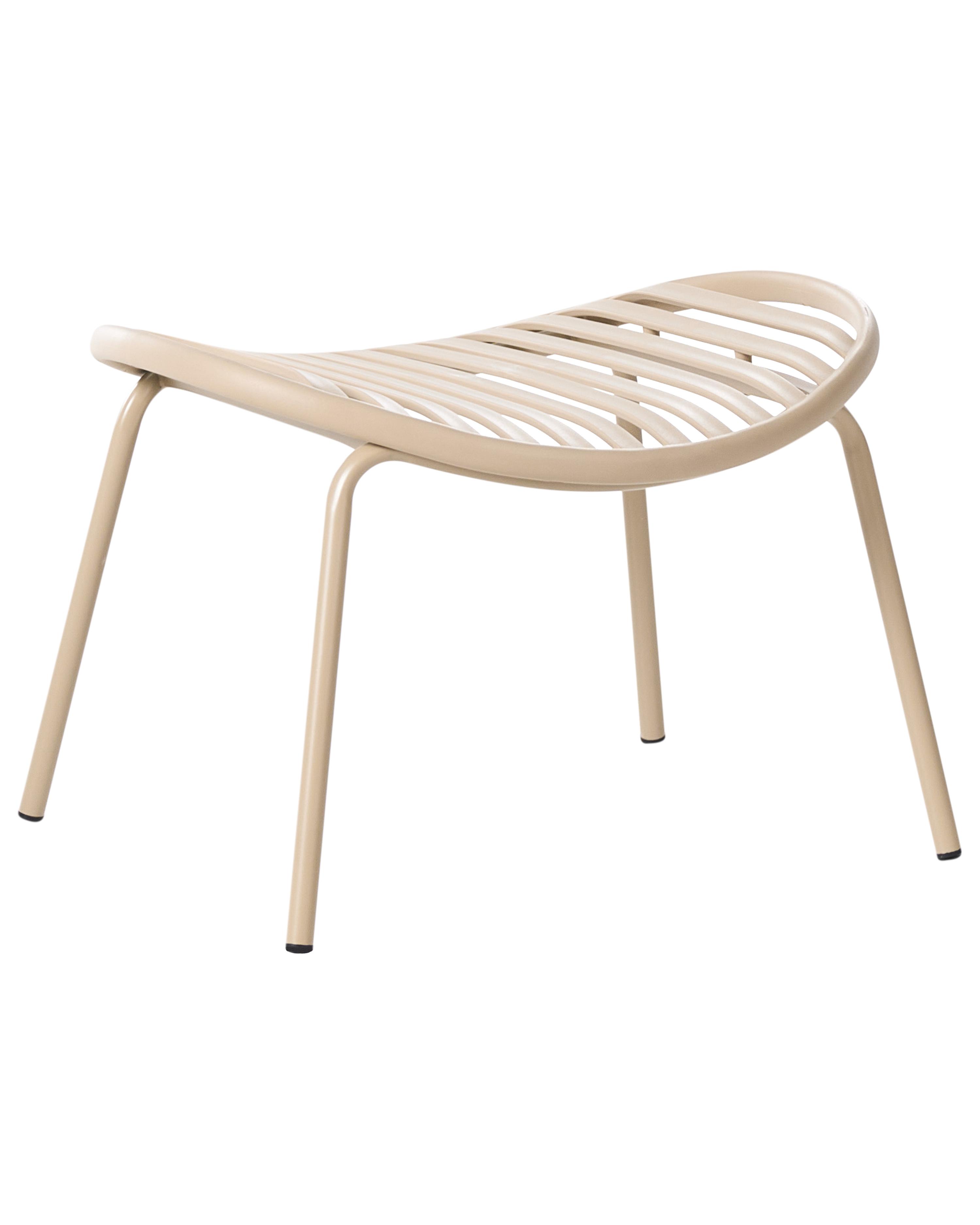 Set van 2 tuinstoelen CASPERIA met voetenbank Zandbeige