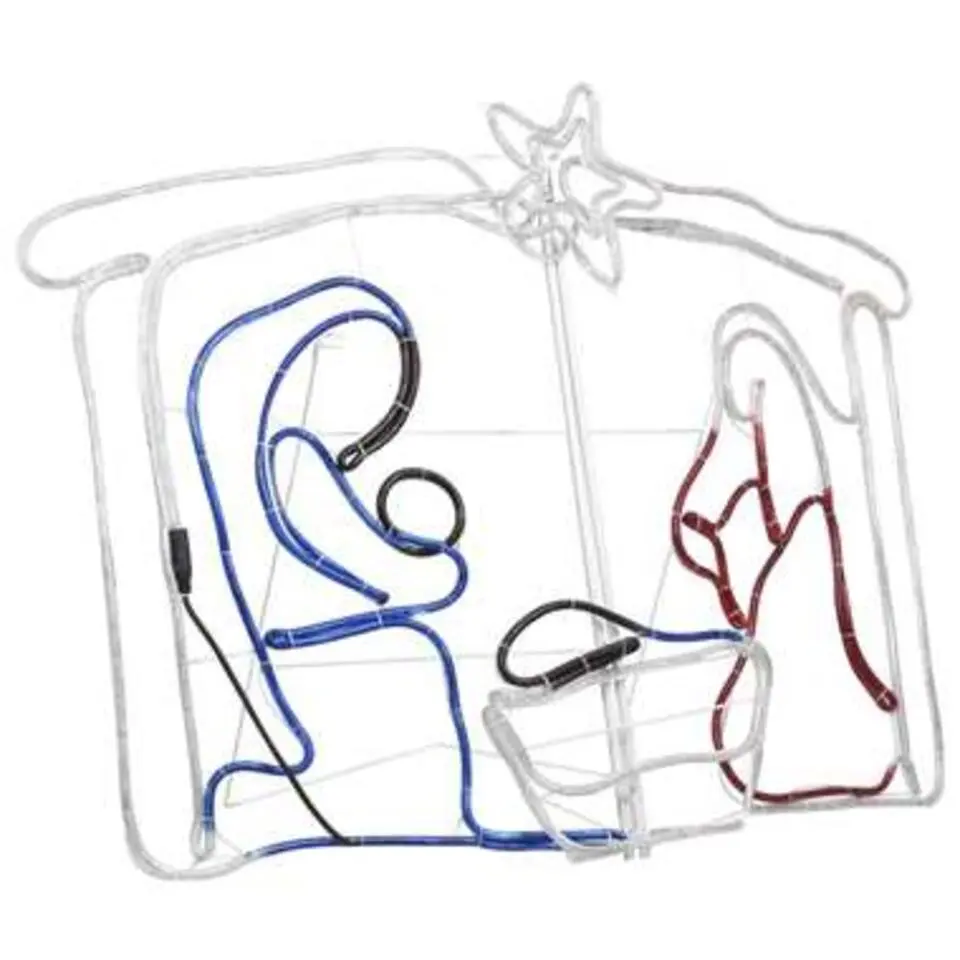 vidaXL - Kerststal - Warmwit