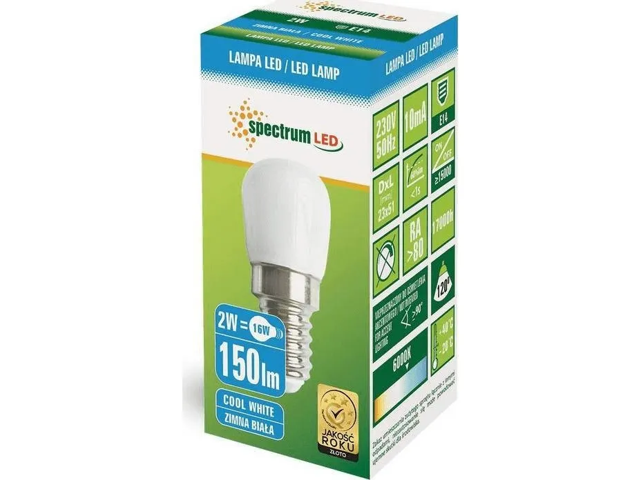 Spectrum LED-pære LED-tavle 230v 2W E14 CW Spectrum