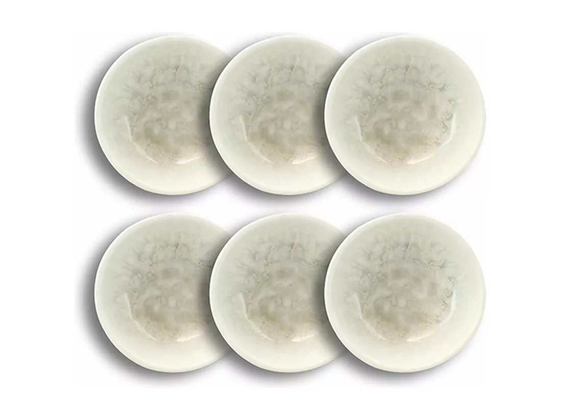 Ogo Living - Lot De 6 Bols Urus 8cm En Porcelaine Bleu Et Blanc Forme Classique