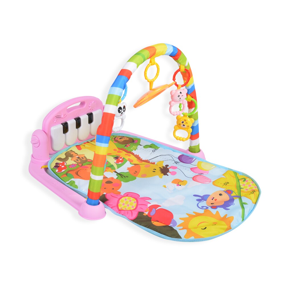 Moni Spielbogen Fitness Girl 696-R22 Krabbeldecke Klaviertasten Hängespielzeuge rosa