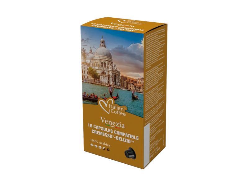 Italian Coffee Kaffeekapseln Delizio Venezia Cremesso 16 St Kaffeekapseln für Delizio Maschinen