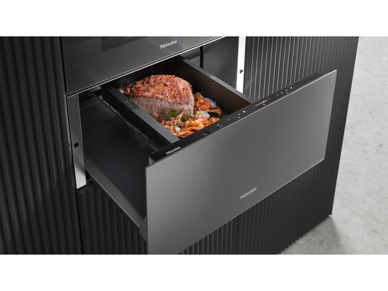 Miele Wärmeschublade ESW 7020 125 Gala Ed Grifflose Gourmet-Wärmeschublade zum Vorwärmen von Geschirr und Warmhalten von Speisen