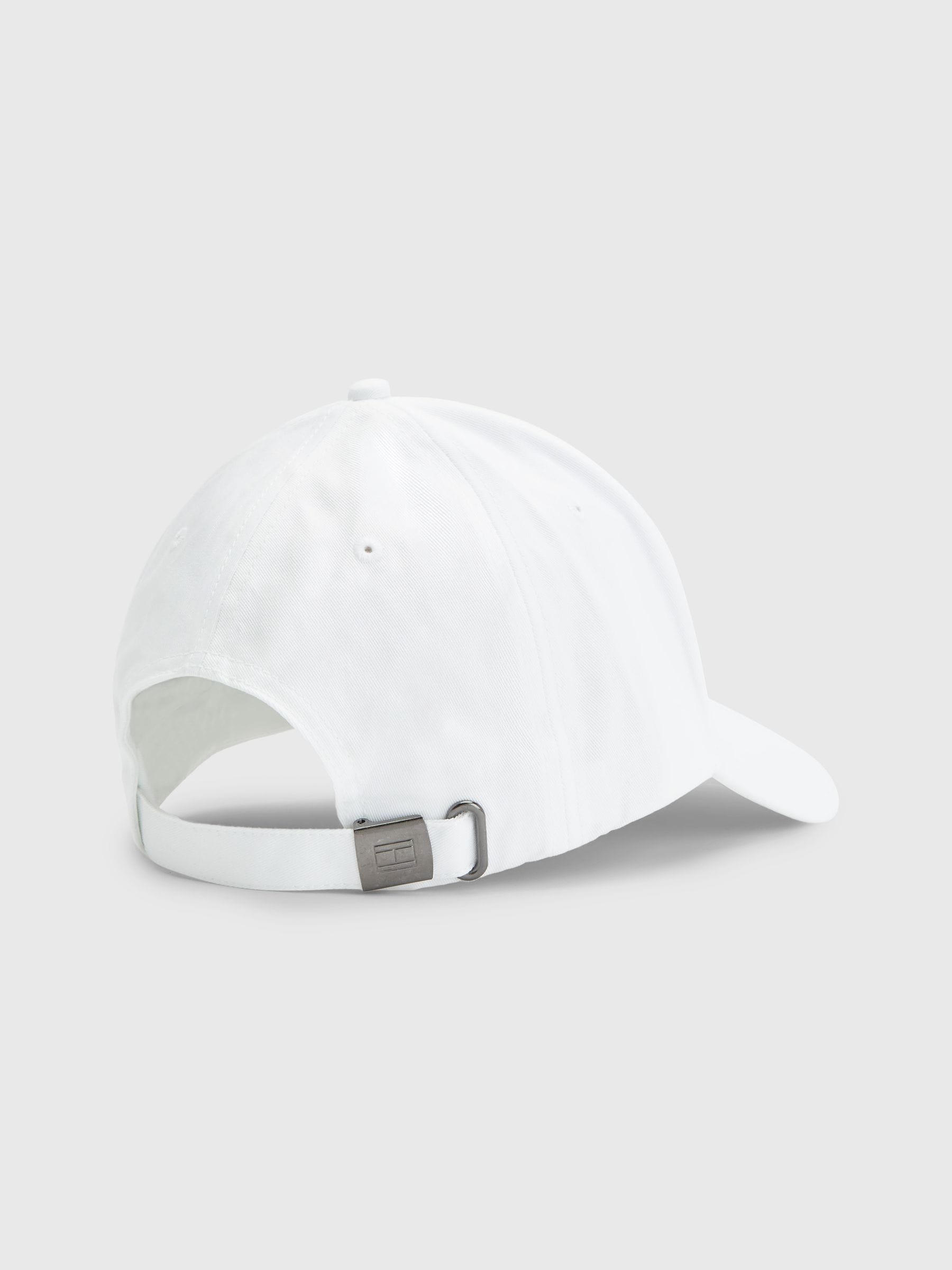Wit - Tommy Hilfiger klassieke baseballpet van 100% katoen
