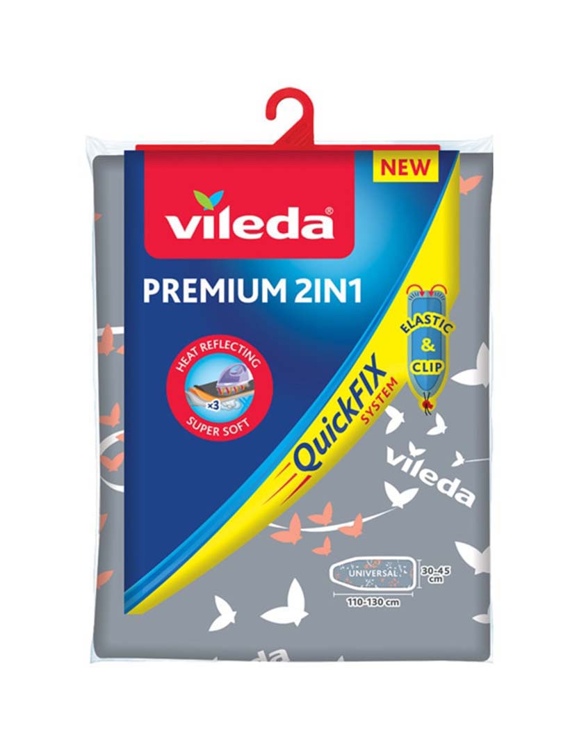 Premium 2In1 Metallic Ironing Cover Blue Quick Fix