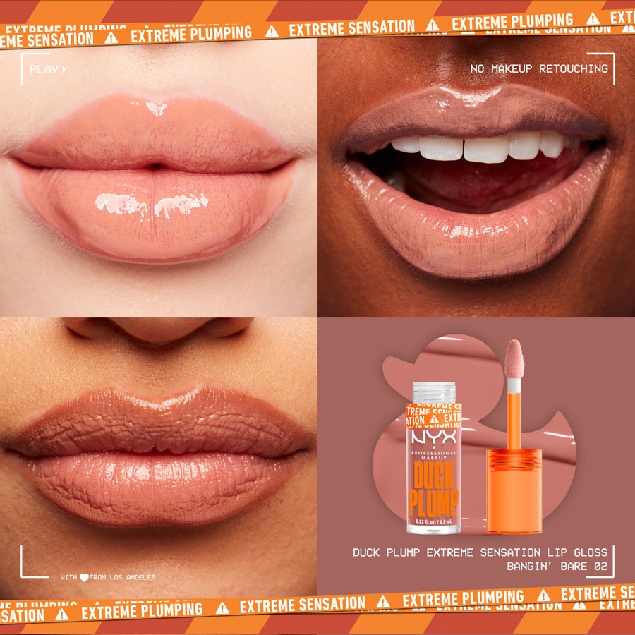 NYX Professional Makeup Duck Plump Lip Lacquer Bangin' Bare 02 7ml