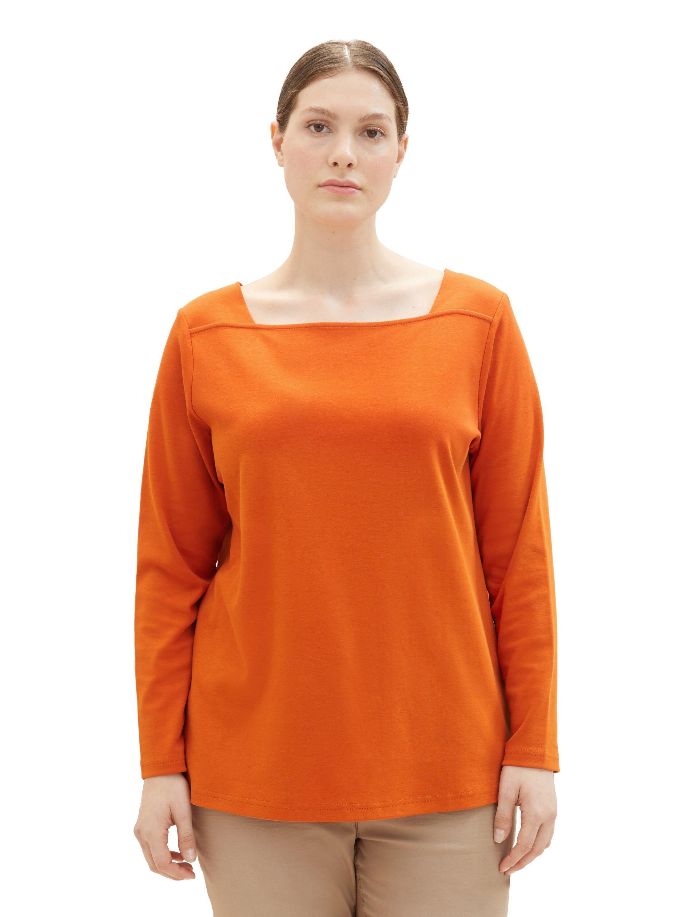 Langarmshirt mit Karreeausschnitt