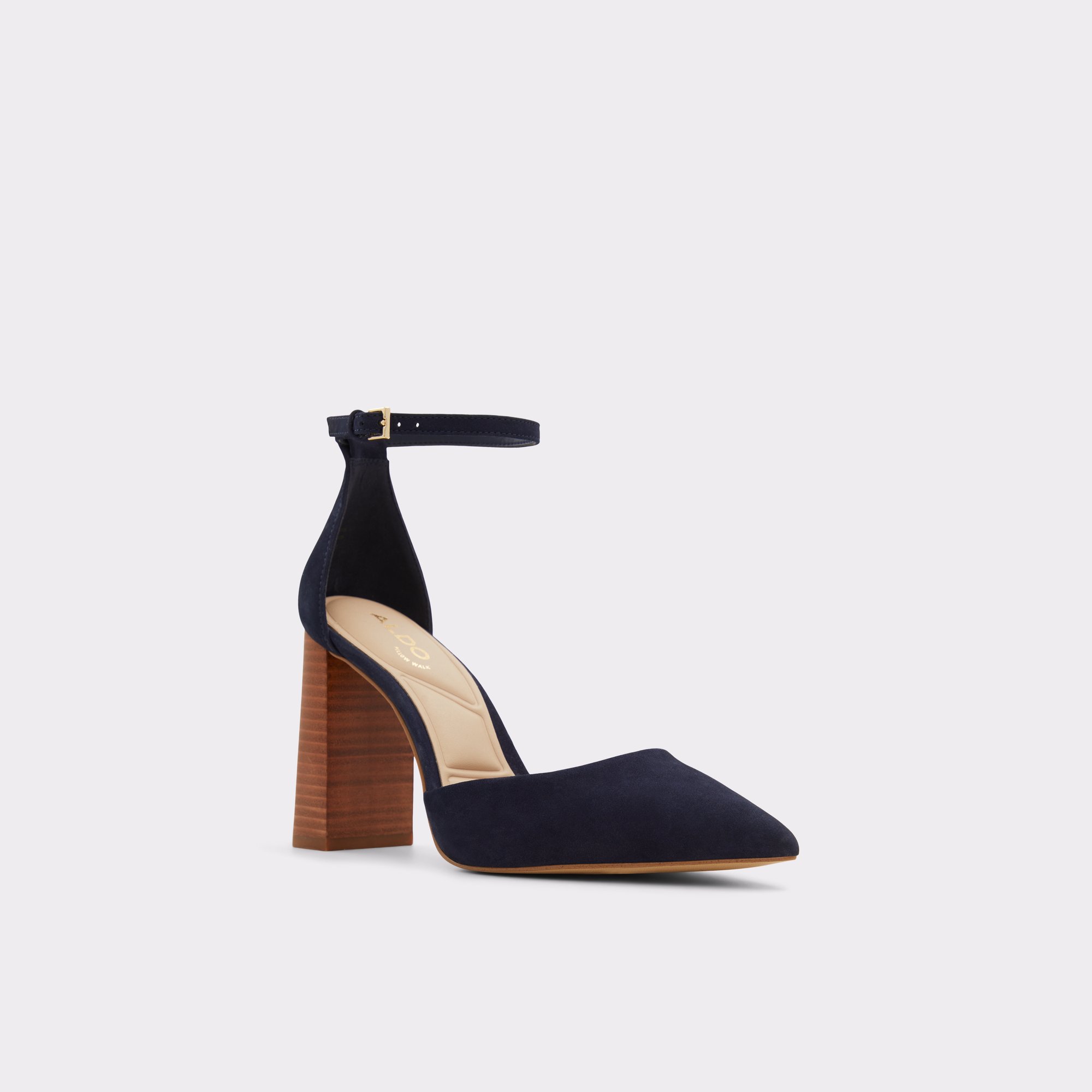 Millgate Navy Women Block Heels