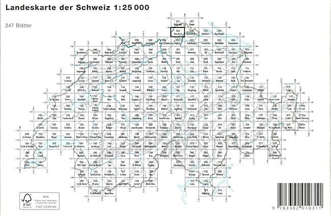 BUNDESAMT - 1031 NEUNKIRCH ECHELLE 1 25 000