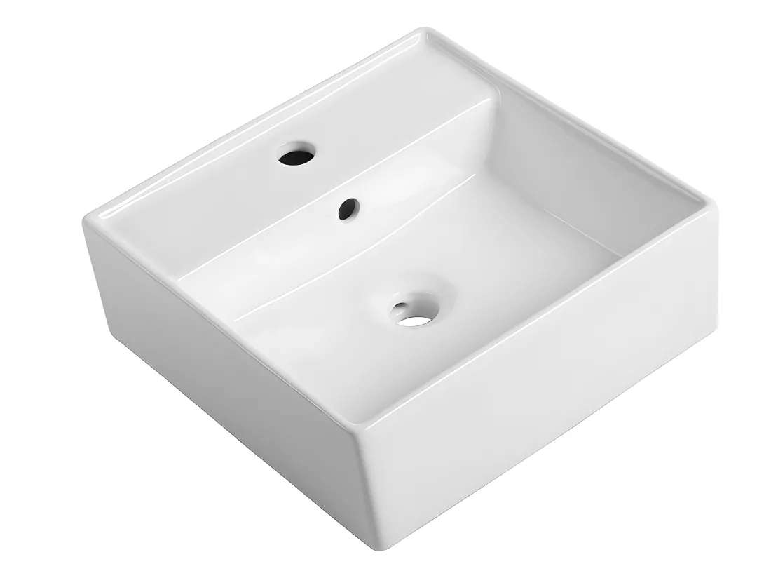 Meuble de salle de bain suspendu anthracite avec vasque à poser - 60 cm - YANGRA