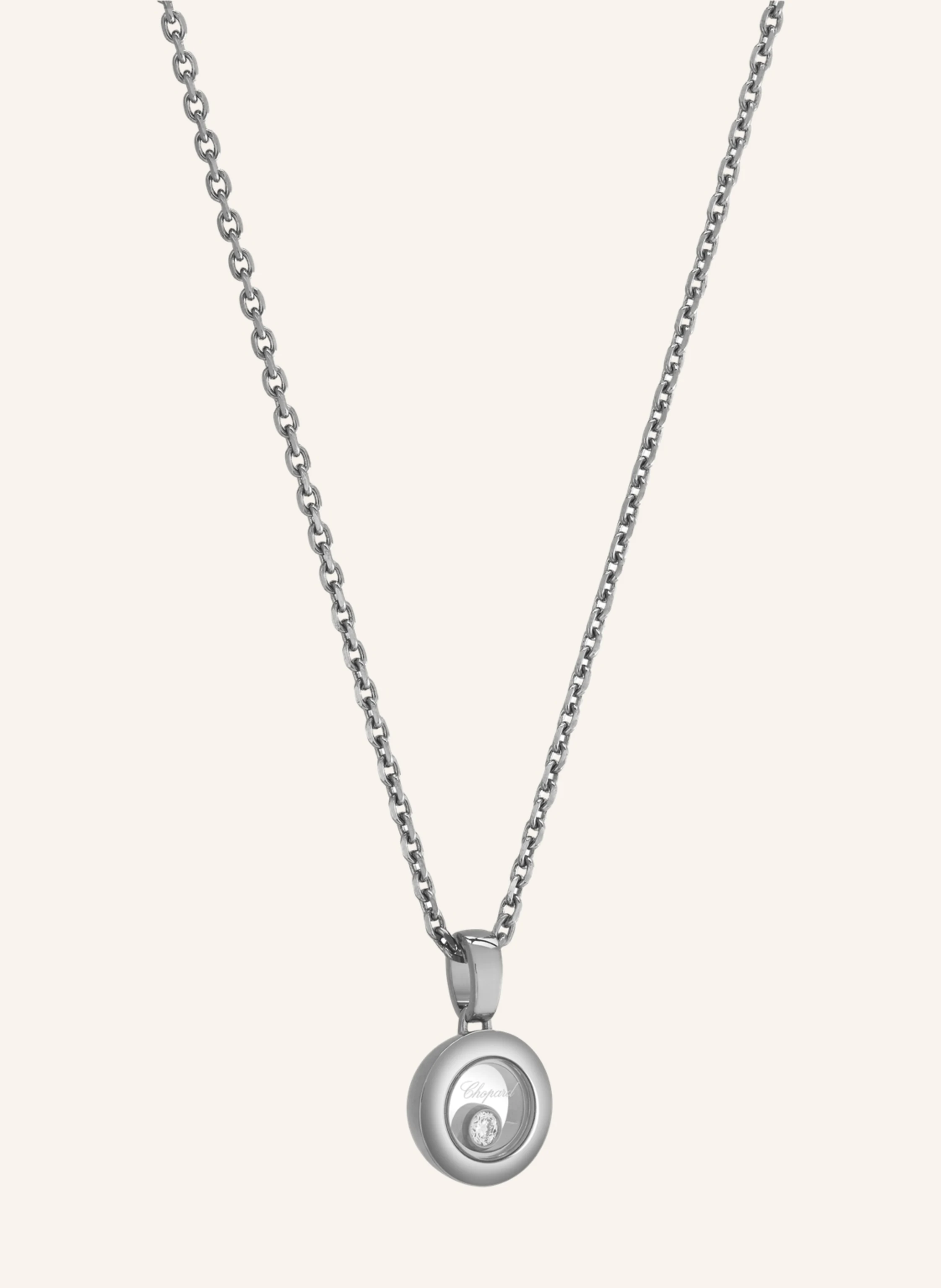 Chopard Anhänger HAPPY DIAMONDS ICONS Anhänger aus 18 Karat Weißgold und Diamanten