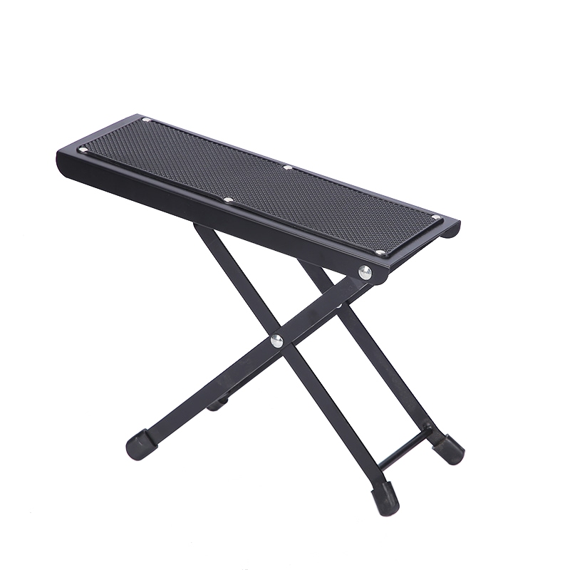 Gitarrenfussbank Metall schwarz