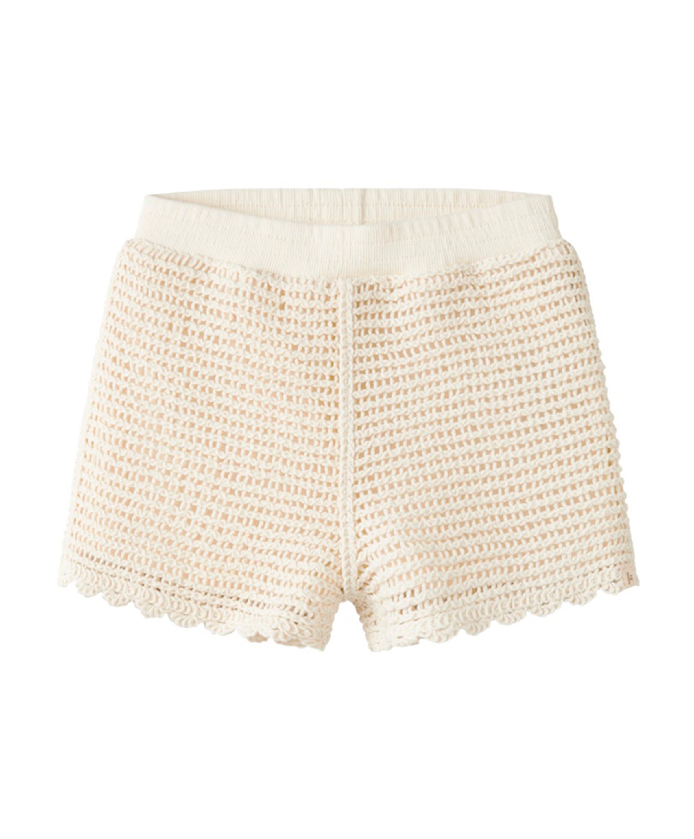 Lil' Atelier NMFFLORA KNIT LIL meisjes korte broek ecru