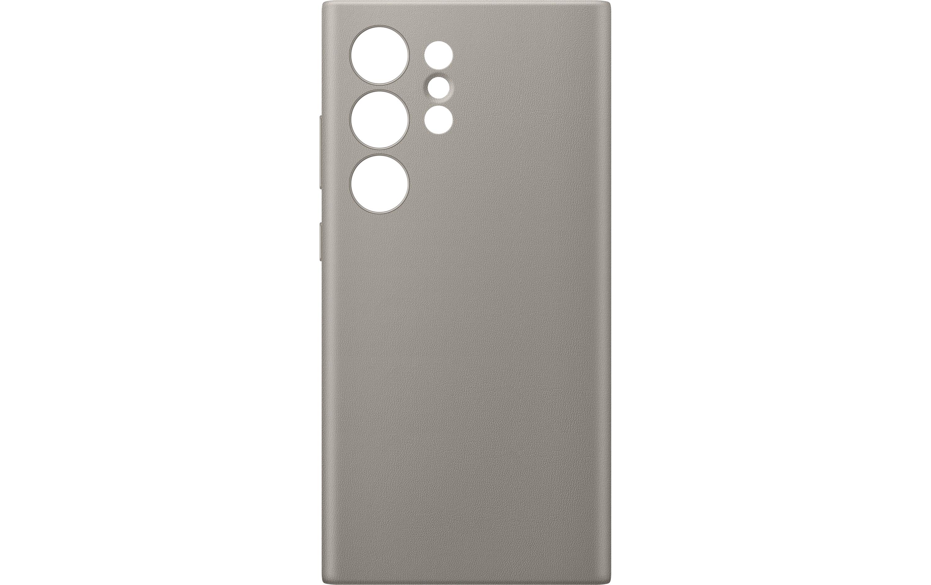 Back Cover Vegan Leather Galaxy S24 Ultra TaupeSchutzhülle aus veganem Leder für das Samsung Galaxy S24 Ultra