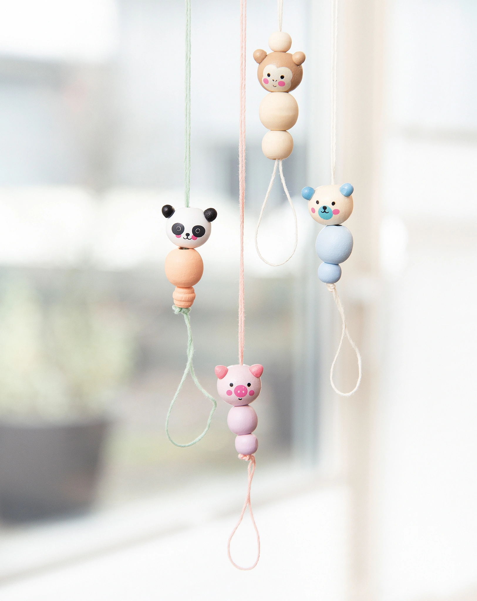 Holzperlen CUTE ANIMALS 10-teilig