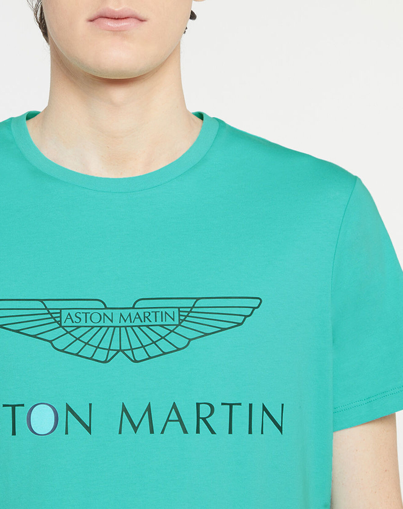 Hackett London T-Shirt Logo Aston Martin Racing turquoise