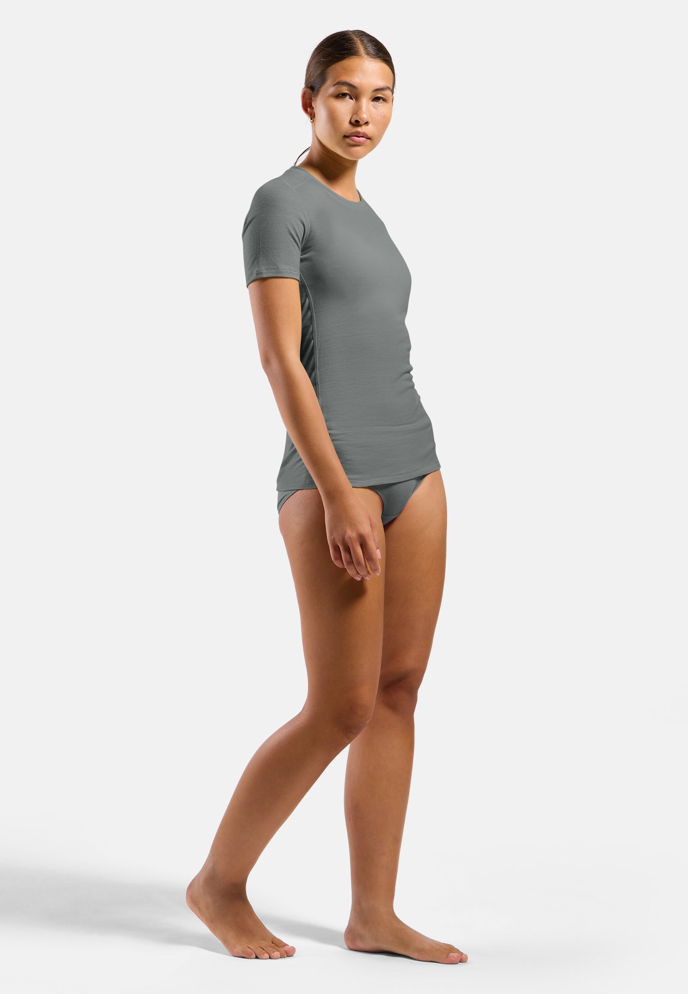 Natural Merino 160 Panty in odlo steel grey melange