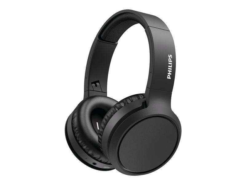 Philips Over-Ear-Kopfhörer TAH5205BK/00 Schwarz Over-Ear-Design mit geschlossenem Design – Hervorragende Geräuschisolierung – Faltsystem für kompakte Aufbewahrung
