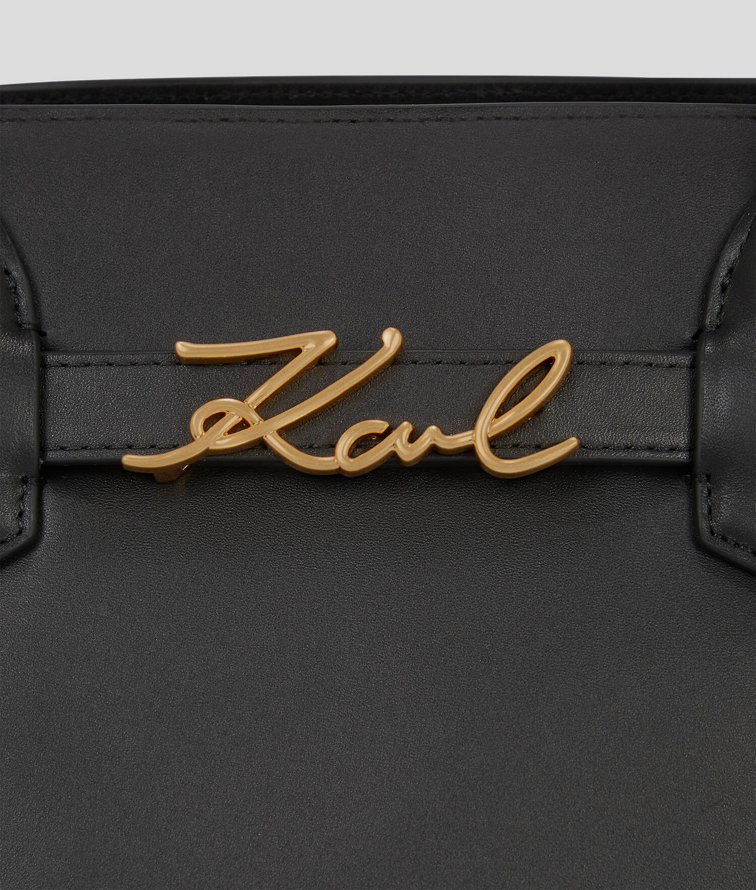 SAC À MAIN AVEC ANSE SUPÉRIEURE K/SIGNATURE - Noir/Or