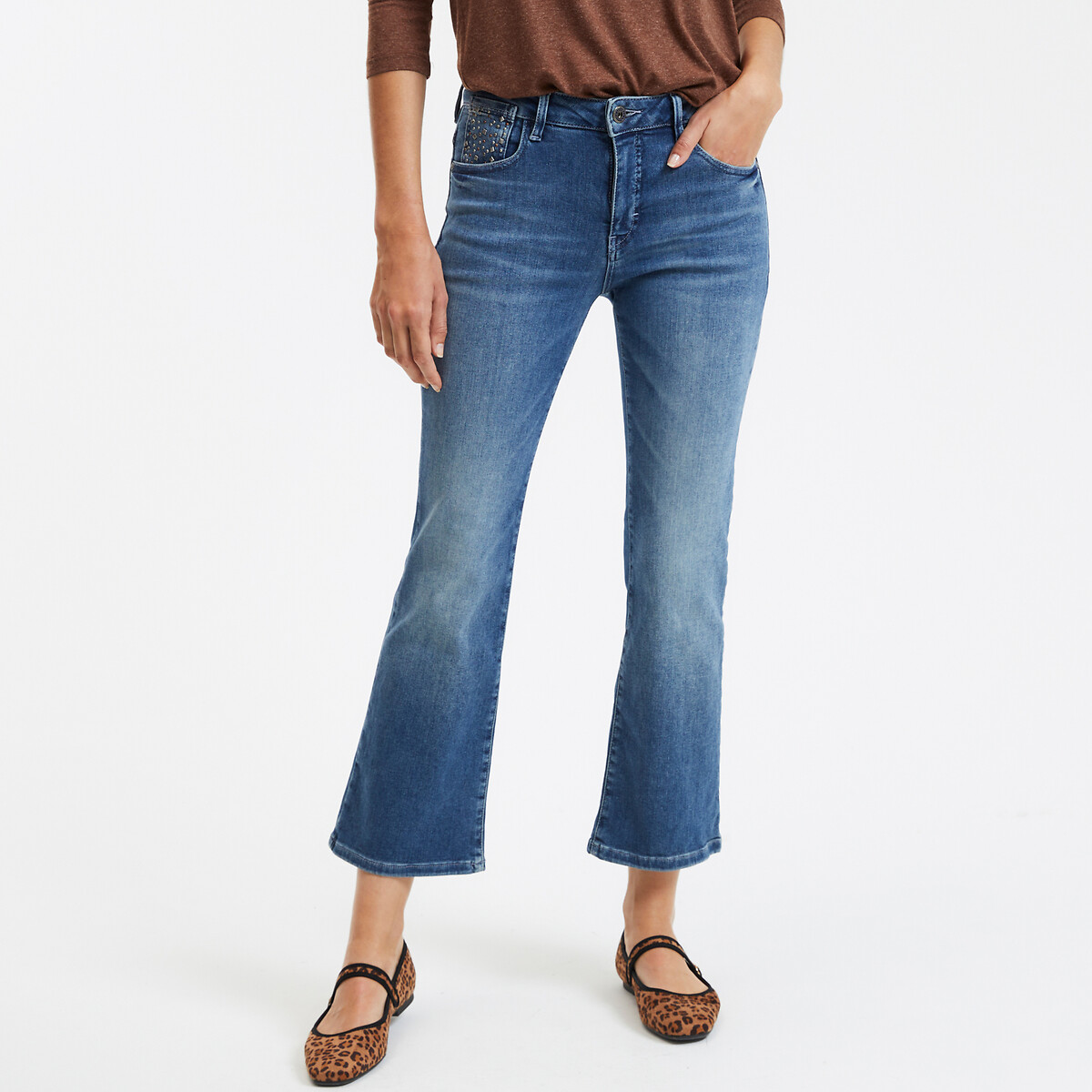 FREEMAN T. PORTER<br>Calça jeans cropped Rechte