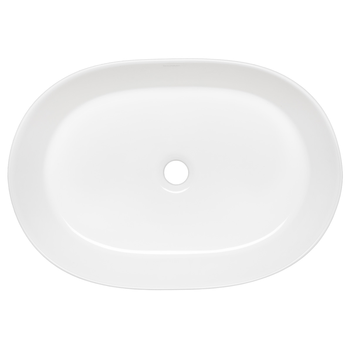 Kerra KR918 waskom rechthoekig glans wit 56x39x14cm