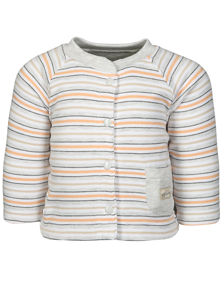 Wendejacke RINGEL LAMA in grau melange/orange