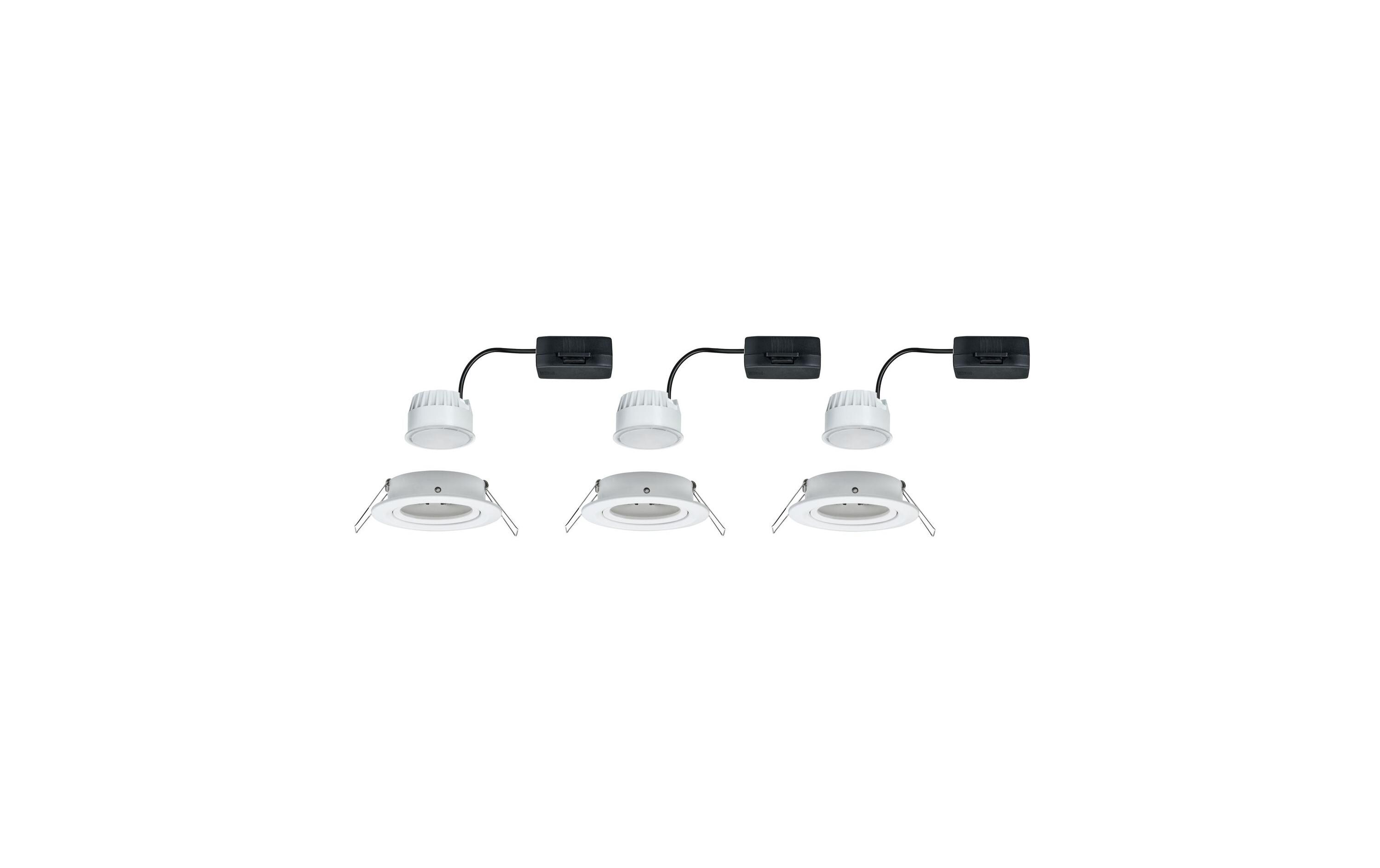 Einbauspot Nova Coin Set, 3 x 6 W, 2700 K, WeissLED Einbauspots Basisset