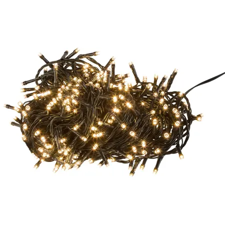Idena 300er LED Lichterkette, warmweiß, für innen/außen, Timer