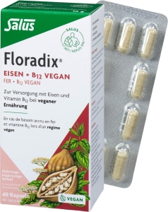 Floradix Eisen + B12 Kapseln vegan, 40 Stück