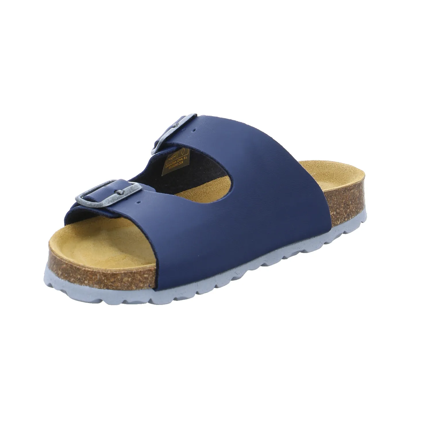 BIOLife Kinder-Pantolette Blau Lederimitat  Unisex