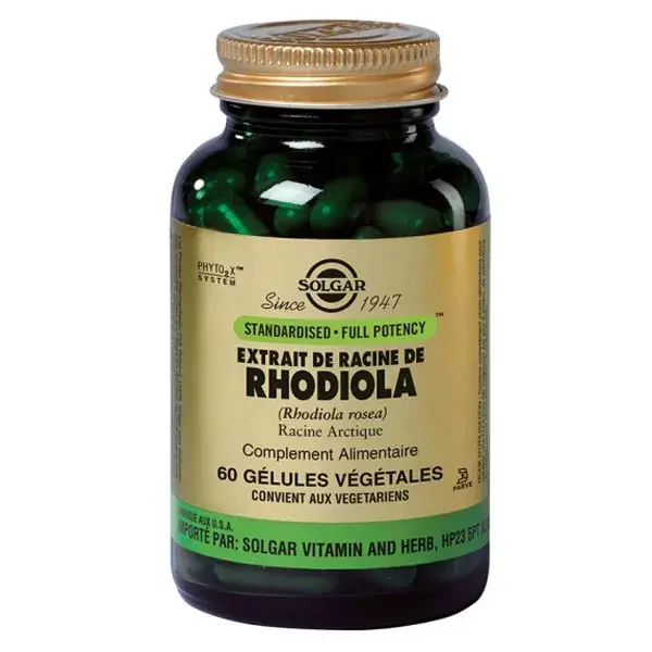 Solgar SFP Rhodiola 60 cápsulas vegetais
