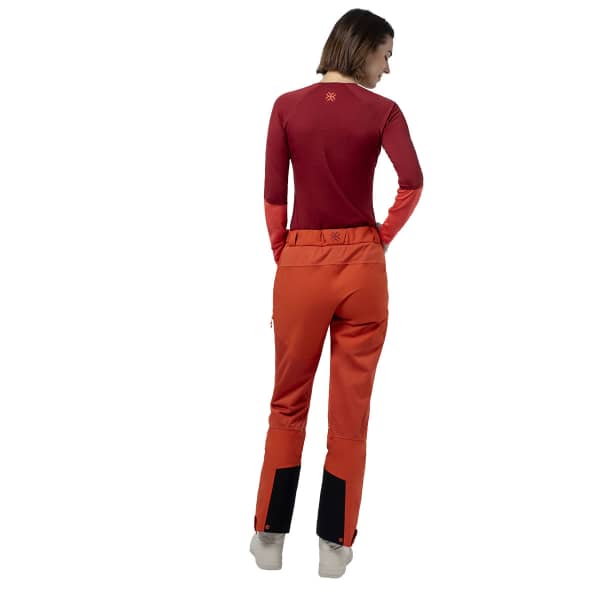 Pantalon ski de randonnée AYAQ NUNATAK HYBRID PANTS W ORANGE SUNRISE