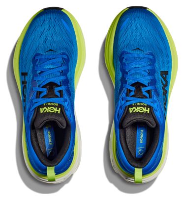 Chaussures Running Hoka Bondi 8 Large Bleu/Vert Homme