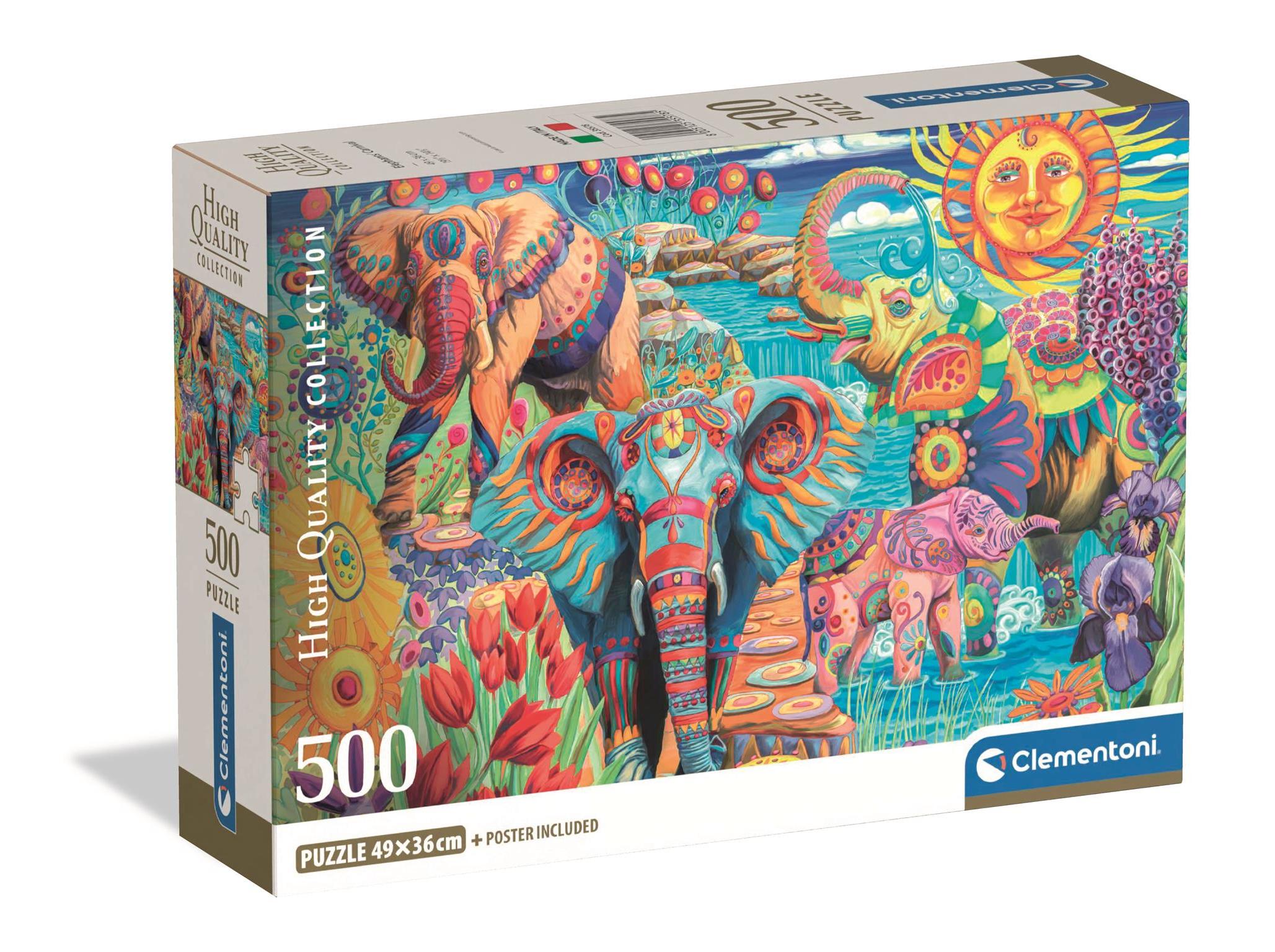 PUZZLE ELEFANTES CLEMENTONI 500 PEÇAS