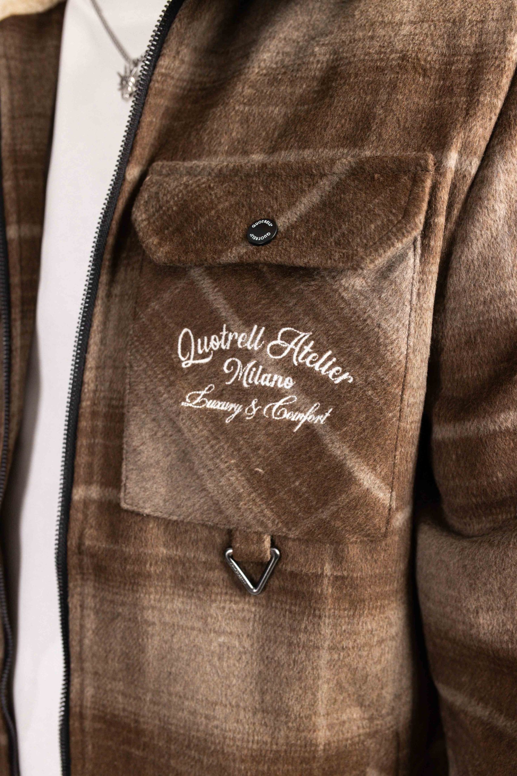 Quotrell Lugano Vest Heren Bruin/Wit