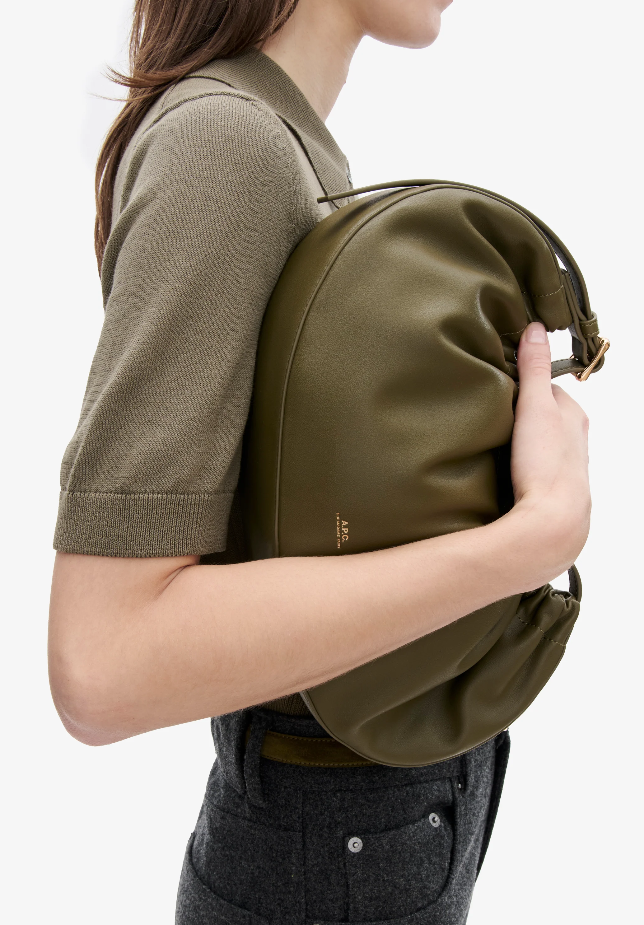 sac ninon hoop - Kaki militaire