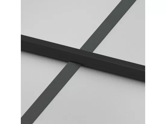 Porte intérieure mince noir verre trempé aluminium