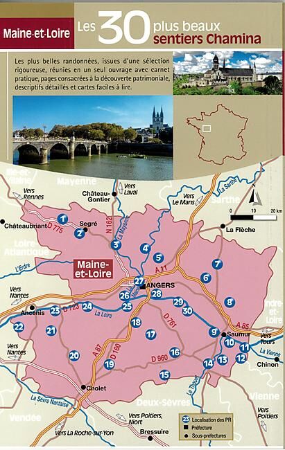 CHAMINA - 30 PLUS BEAUX SENTIERS MAINE ET LOIRE