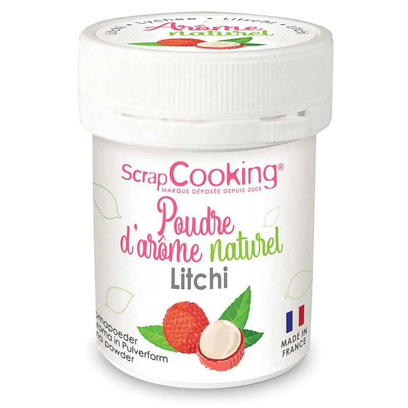 Arôme alimentaire naturel en poudre 15 g - Litchi Scrapcooking