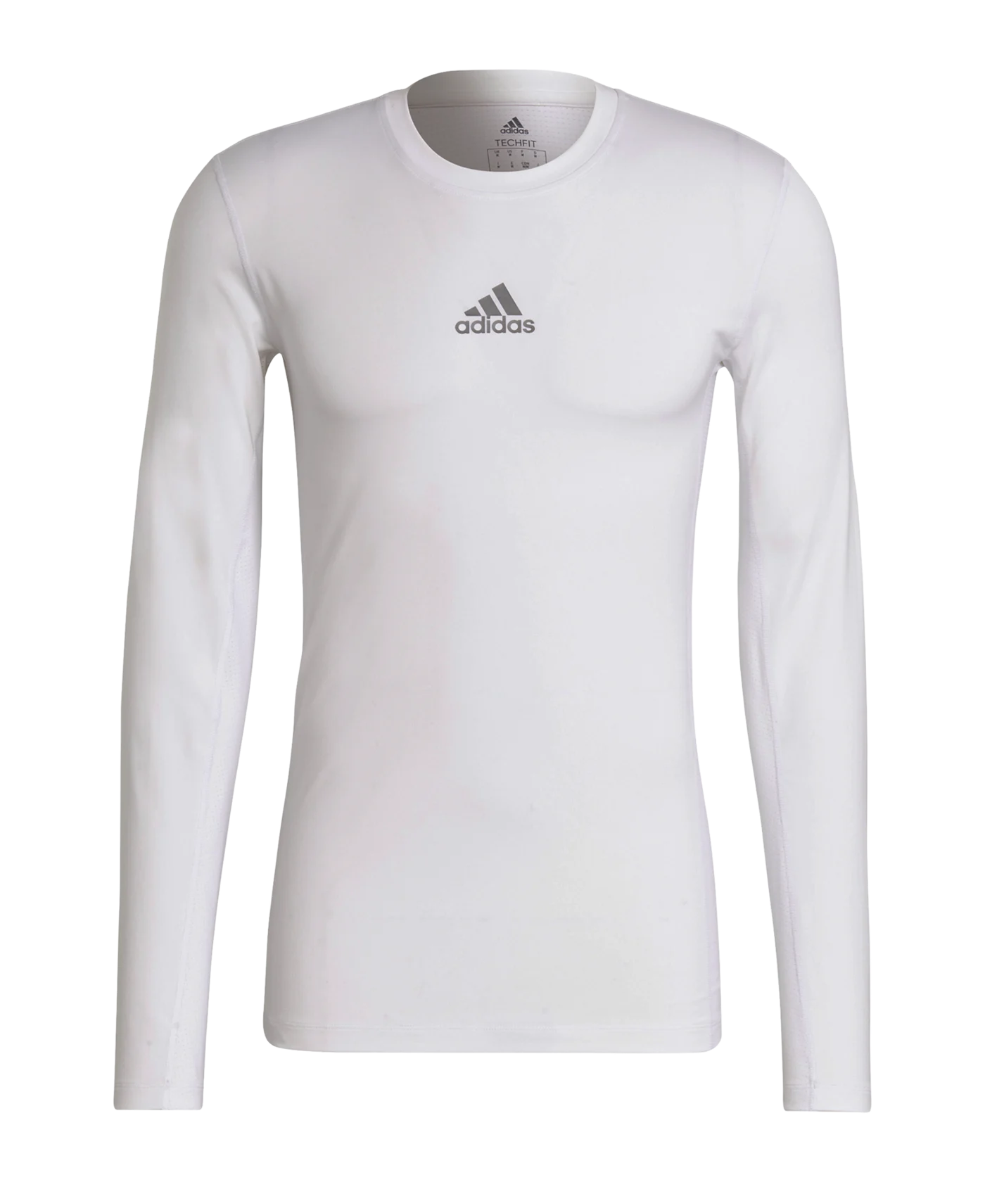 adidas Techfit Shirt langarm Weiss