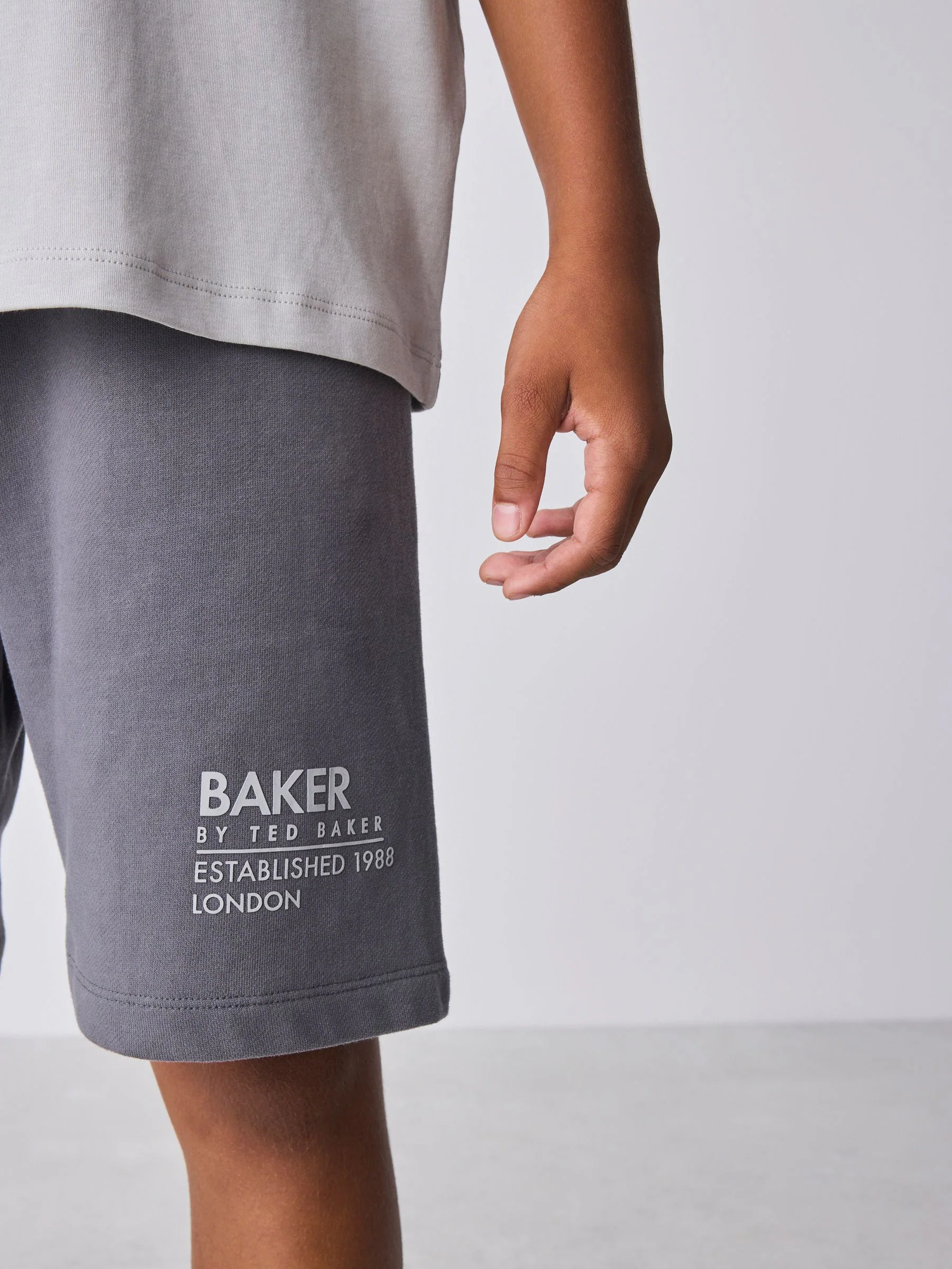 Baker by Ted Baker Oversized Tonal Graphic T-Shirt and Shorts Set