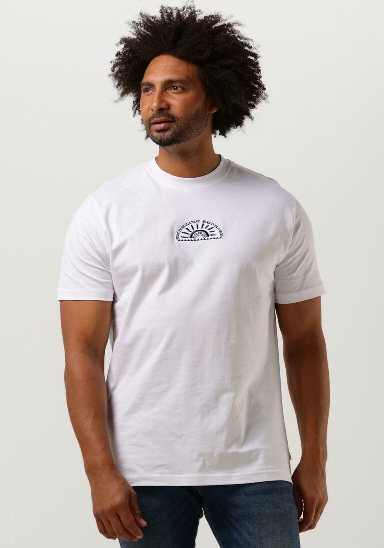 WOODBIRD witte woodbird t-shirt rics sunshine tee