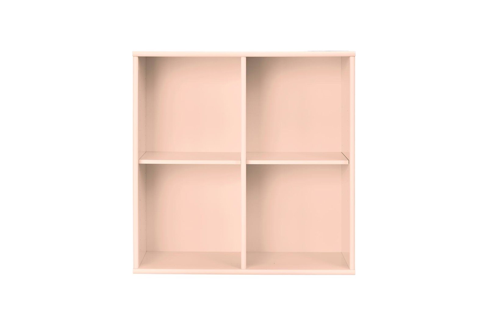 Mistral Bokyller 70x70x27 cm. Lakkert farget eik i Lys Rosa. Veggmontert.